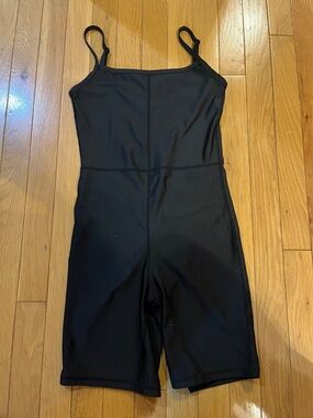 Black athletic one piece bodysuit/ jumpsuit